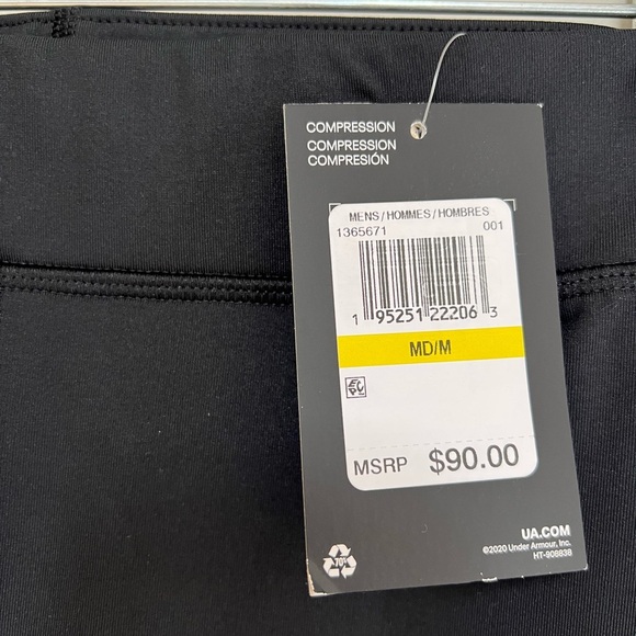 UNDER ARMOUR NWT Men’s Empowered Compression Leggings in Black, size M - Picture 5 of 13